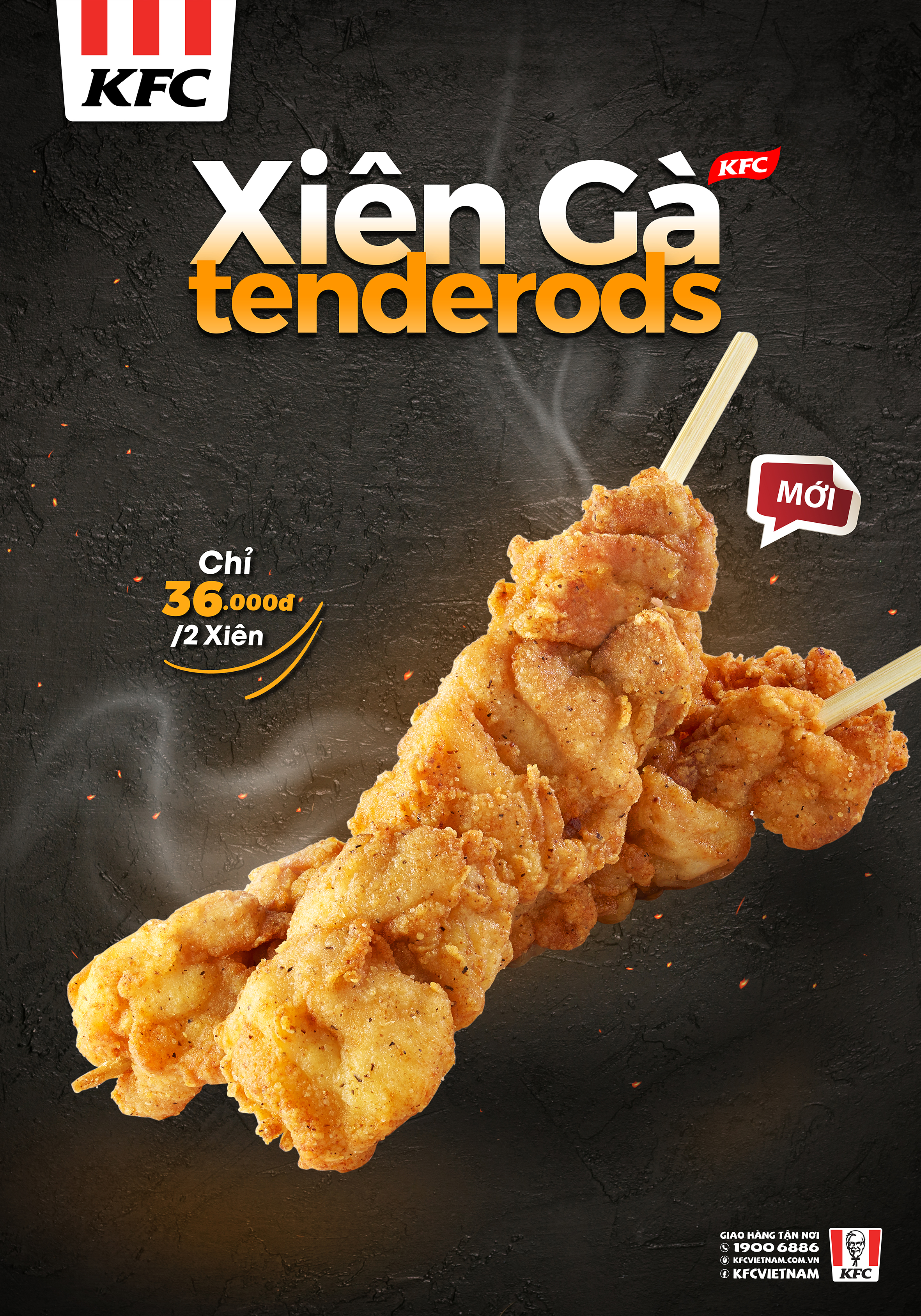 KFC tung phiên bản nâng cấp “Xiên Gà Tenderods”