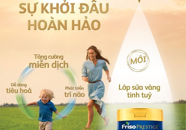 Friso Prestige với công thức dinh dưỡng từ “Lớp sữa vàng tinh túy” giúp bé tăng cường miễn dịch khiến các bà mẹ bỉm xôn xao