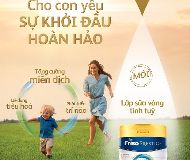 Friso Prestige với công thức dinh dưỡng từ “Lớp sữa vàng tinh túy” giúp bé tăng cường miễn dịch khiến các bà mẹ bỉm xôn xao