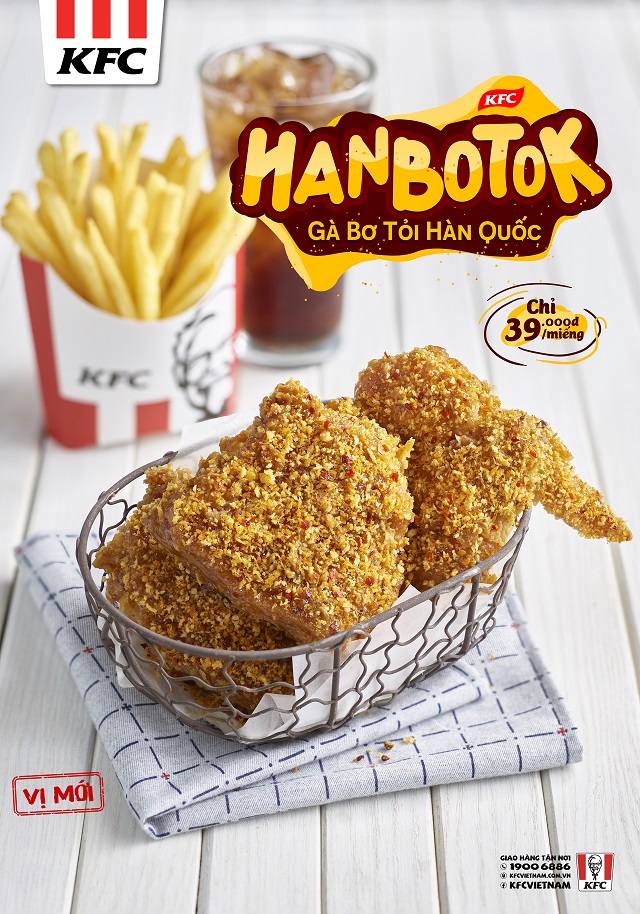 Chọn mua combo “Gà Hanbotok” – gà bơ tỏi Hàn Quốc của KFC