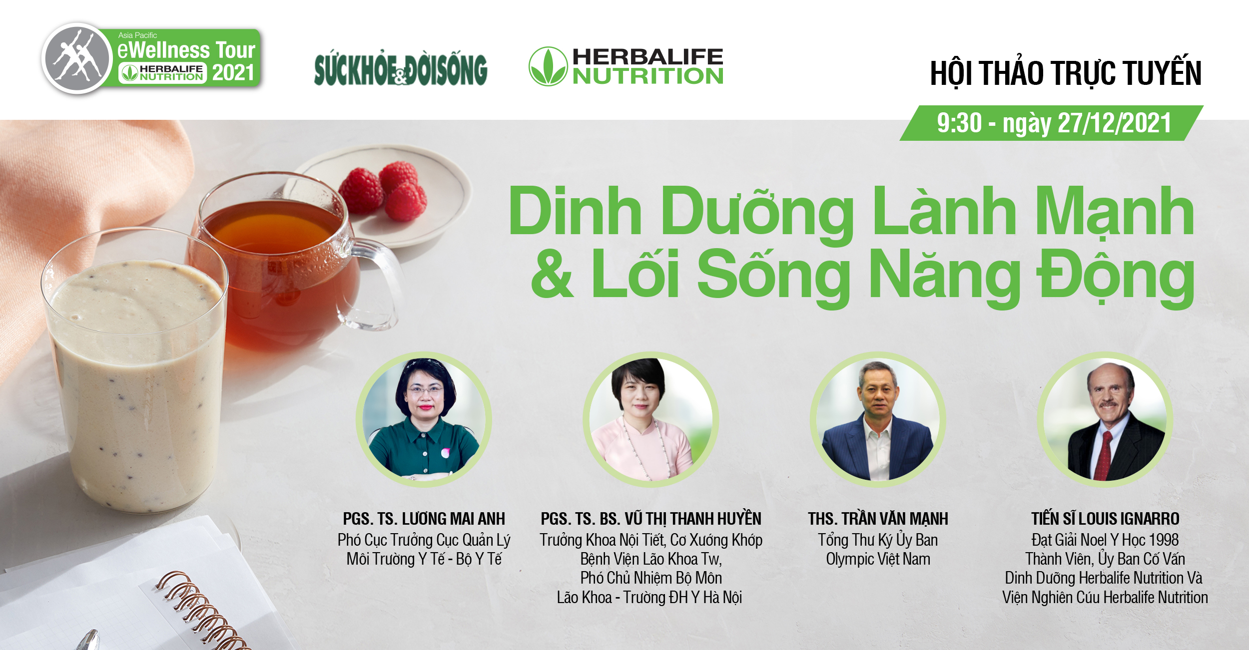 Herbalife Việt Nam Phối Hợp Cùng Báo Sức Khỏe & Đời Sống Tổ Chức Chương Trình Hành Trình Sức Khỏe Trực Tuyến về Dinh Dưỡng Lành Mạnh và Lối Sống Năng Động