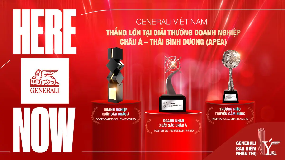 GENERALI VIỆT NAM ĐƯỢC VINH DANH TẠI ASIA PACIFIC ENTERPRISE AWARDS 2025 VỚI 03 GIẢI THƯỞNG