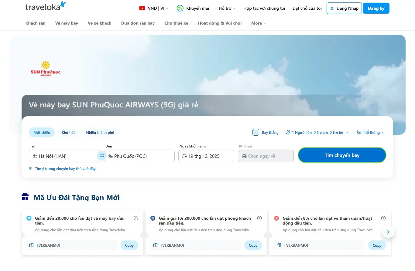 Tìm hiểu hệ thống chặng bay của SUN PhuQuoc Airways