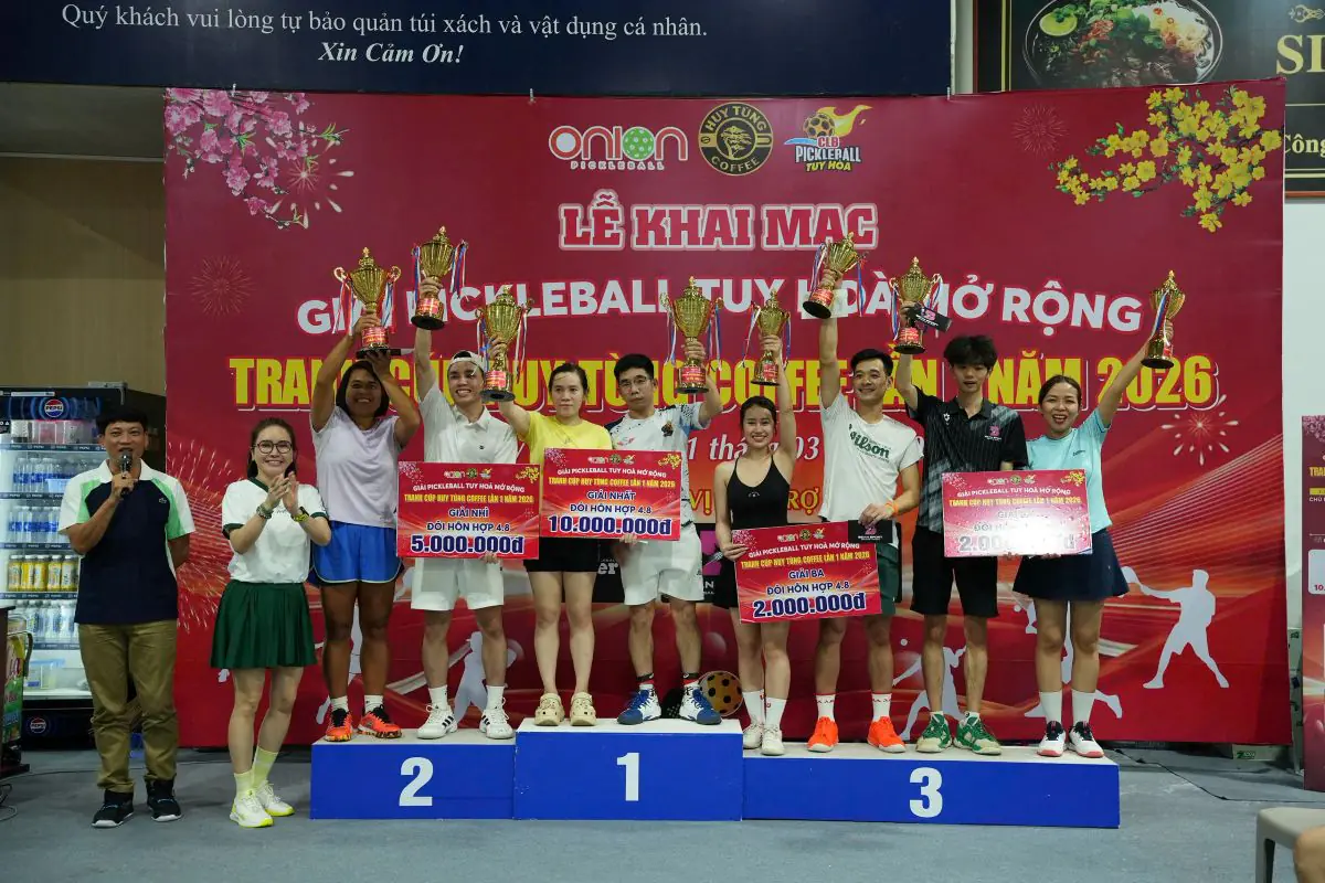 Giải Pickleball Tuy Hòa Mở Rộng Tranh Cup Huy Tùng Coffee Lần 1/2026 lan tỏa tinh thần thể thao, lối sống lành mạnh